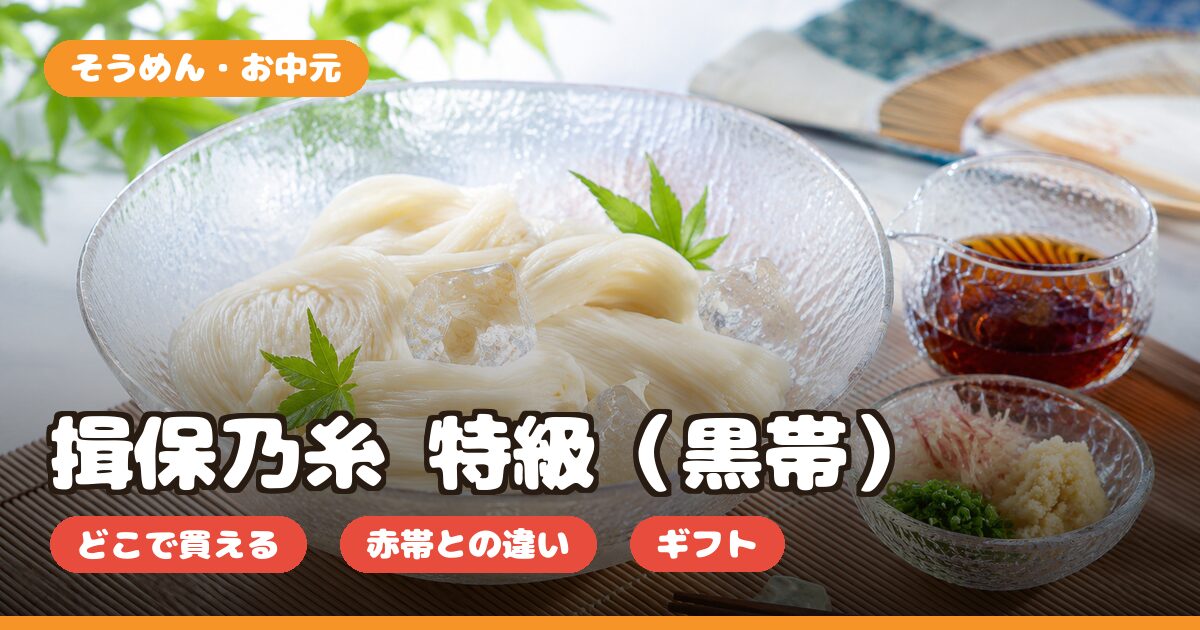 揖保乃糸 特級（黒帯）の口コミ｜どこで買える・赤帯との違い・お中元ギフト向きか